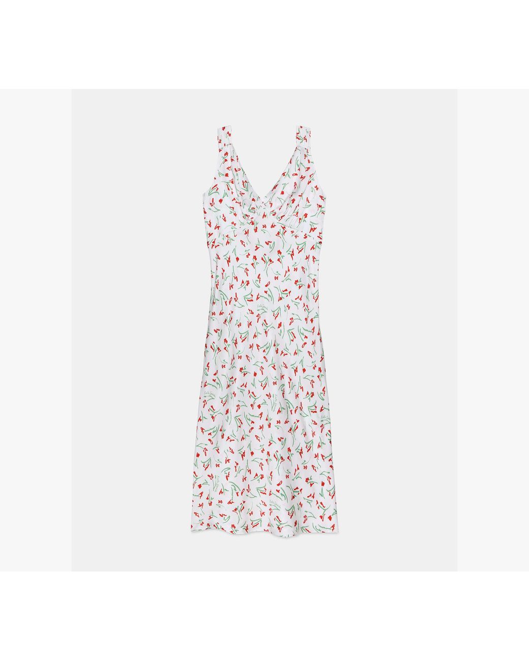 Kate Spade White Vibrant Buds Midi Slip Dress