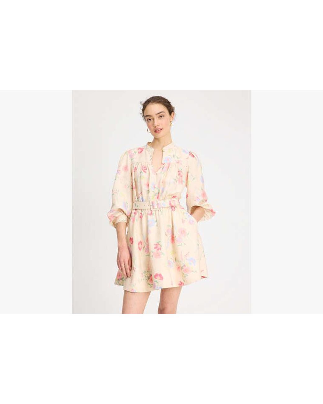 Kate Spade Whimsical Garden Belted Shirt Dress in Pink | Lyst