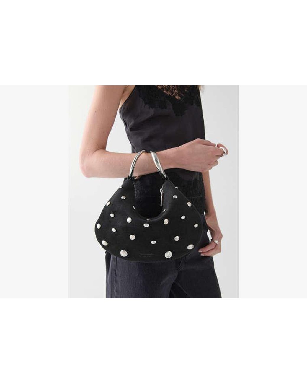 Kate Spade Black The Studded Bangle Bag