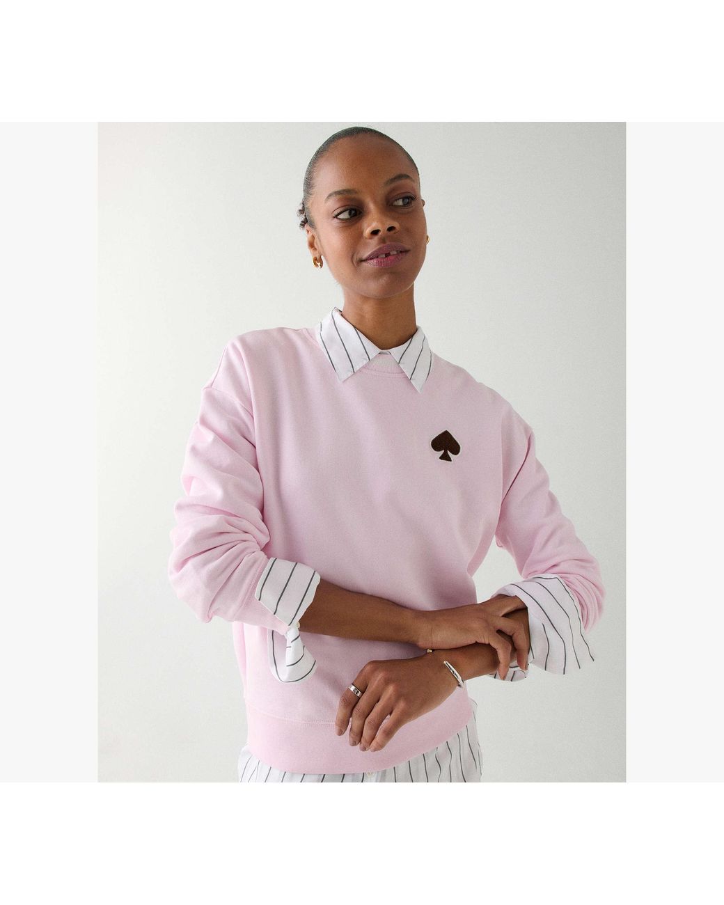 Kate Spade Pink Kate Spade Chenille Logo Sweatshirt