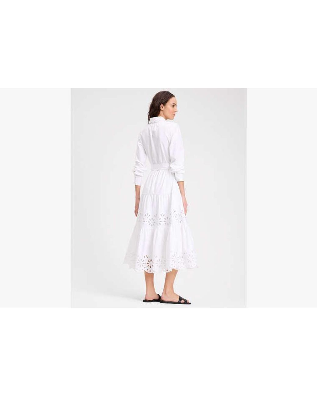 kate spade white lace dress Floral Eyelet Mini Shirt Dress