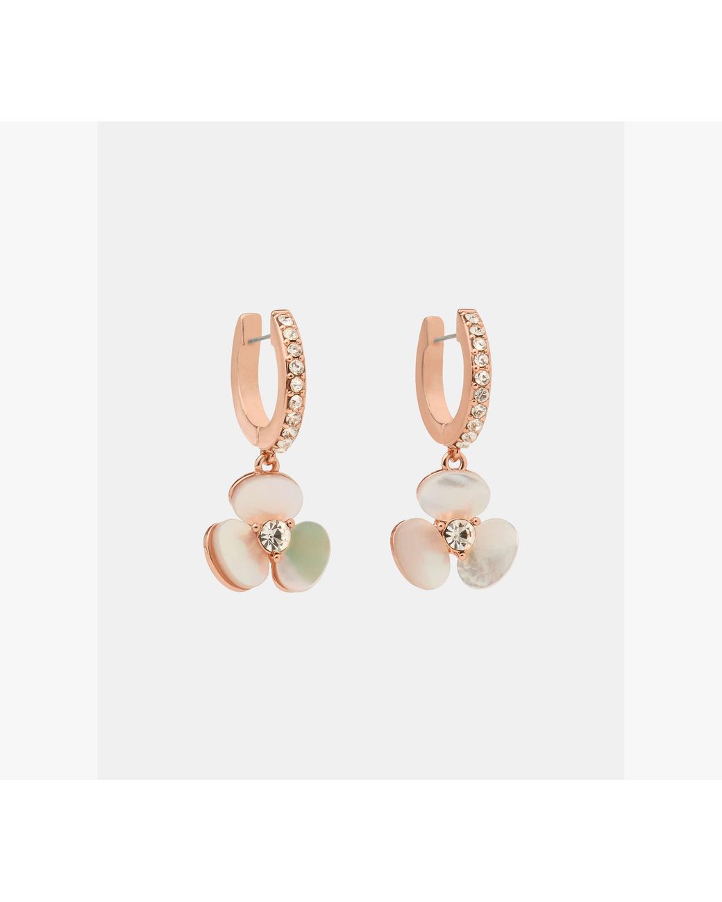 Kate Spade White Kate Spade Disco Pansy Drop Earrings