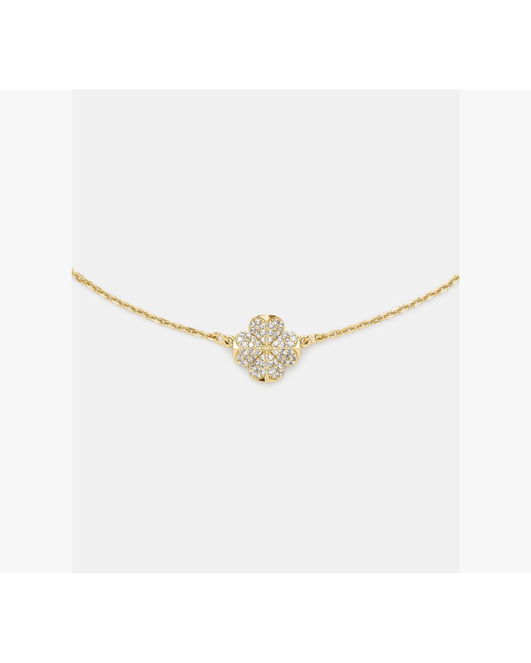 Kate Spade White Kate Spade Spade Flower Pave Scatter Necklace