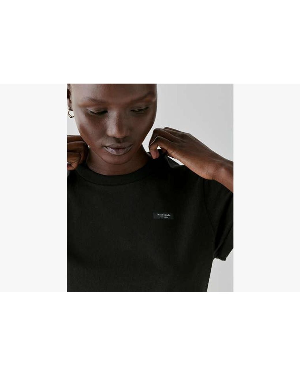 Kate Spade Essential Logo Tee in Black | Lyst