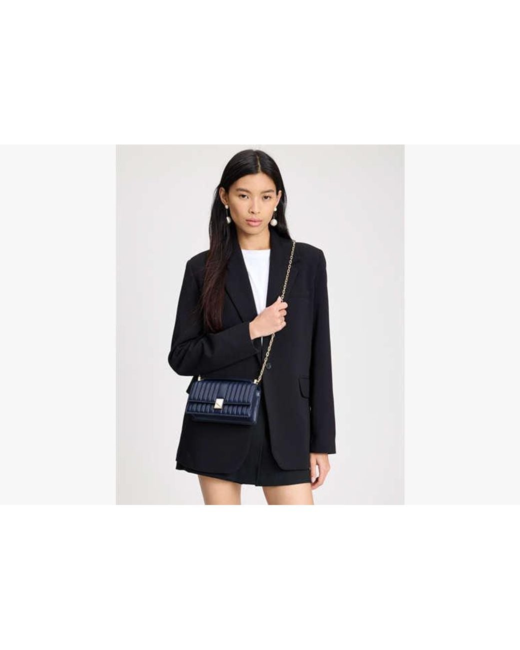 Kate Spade Blue Kate Spade Deco Quilted Mini Crossbody Bag