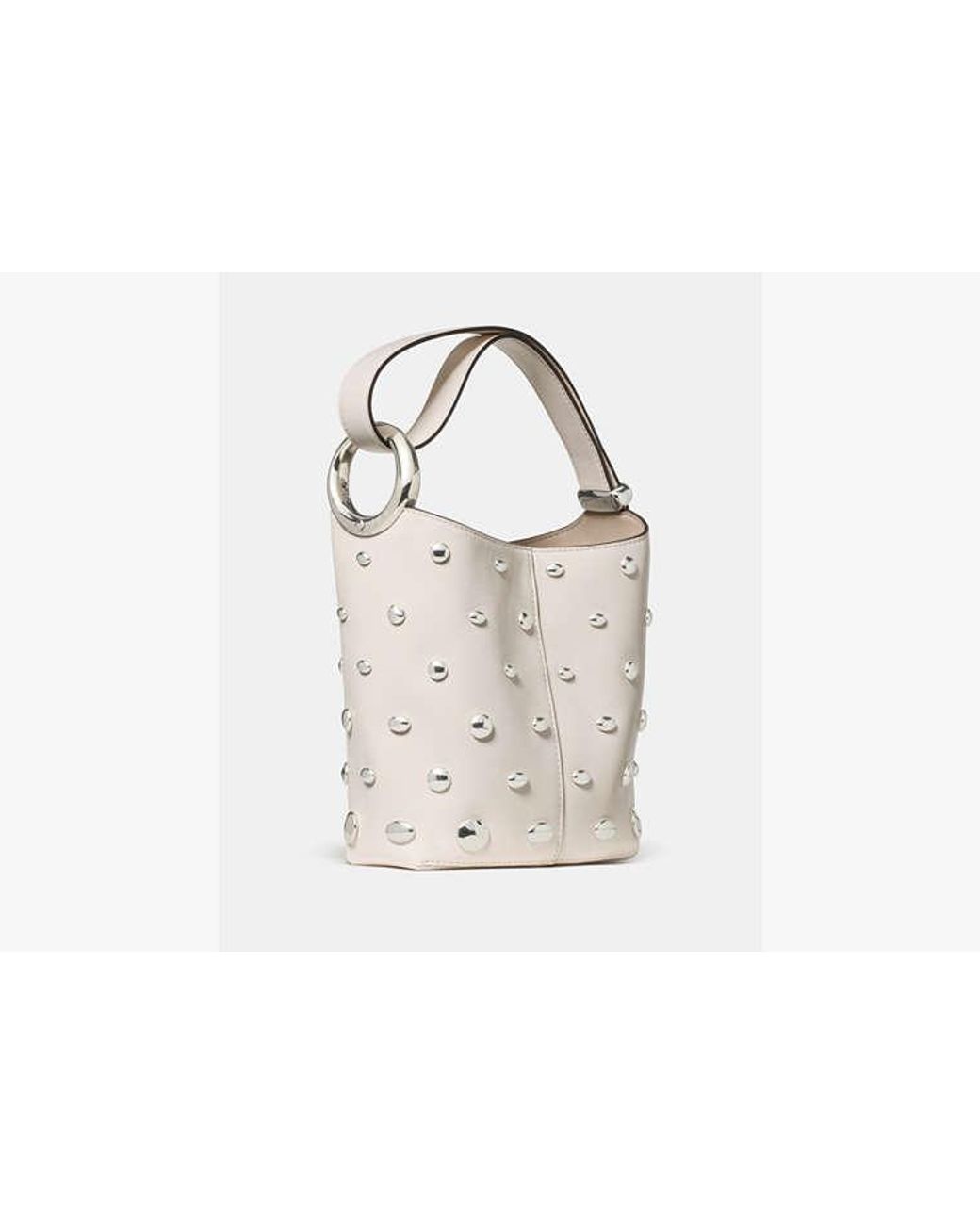 Kate Spade White Halo Studded Mini Bucket Bag