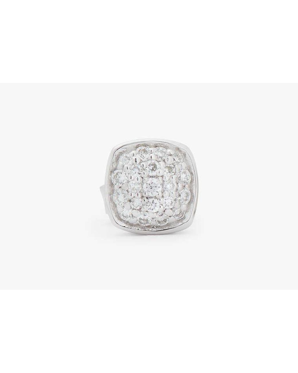 Kate Spade White Fine Time To Shine Pavé Diamond Studs