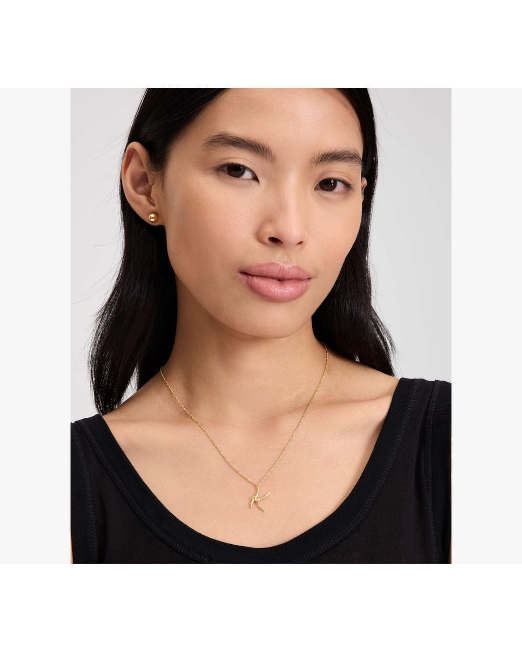 Kate Spade White Initial Script H Pendant