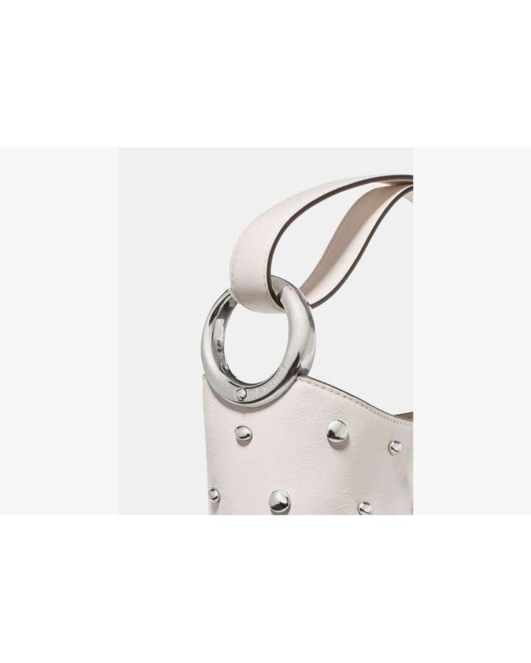 Kate Spade White Halo Studded Mini Bucket Bag