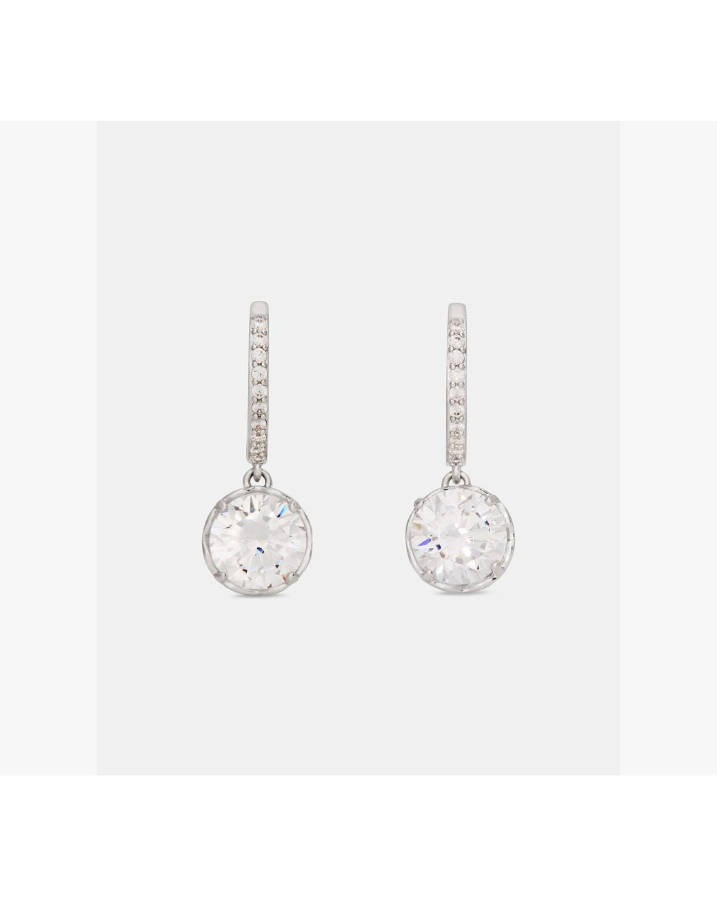 Kate Spade White That Sparkle Pavé Mini Hoops