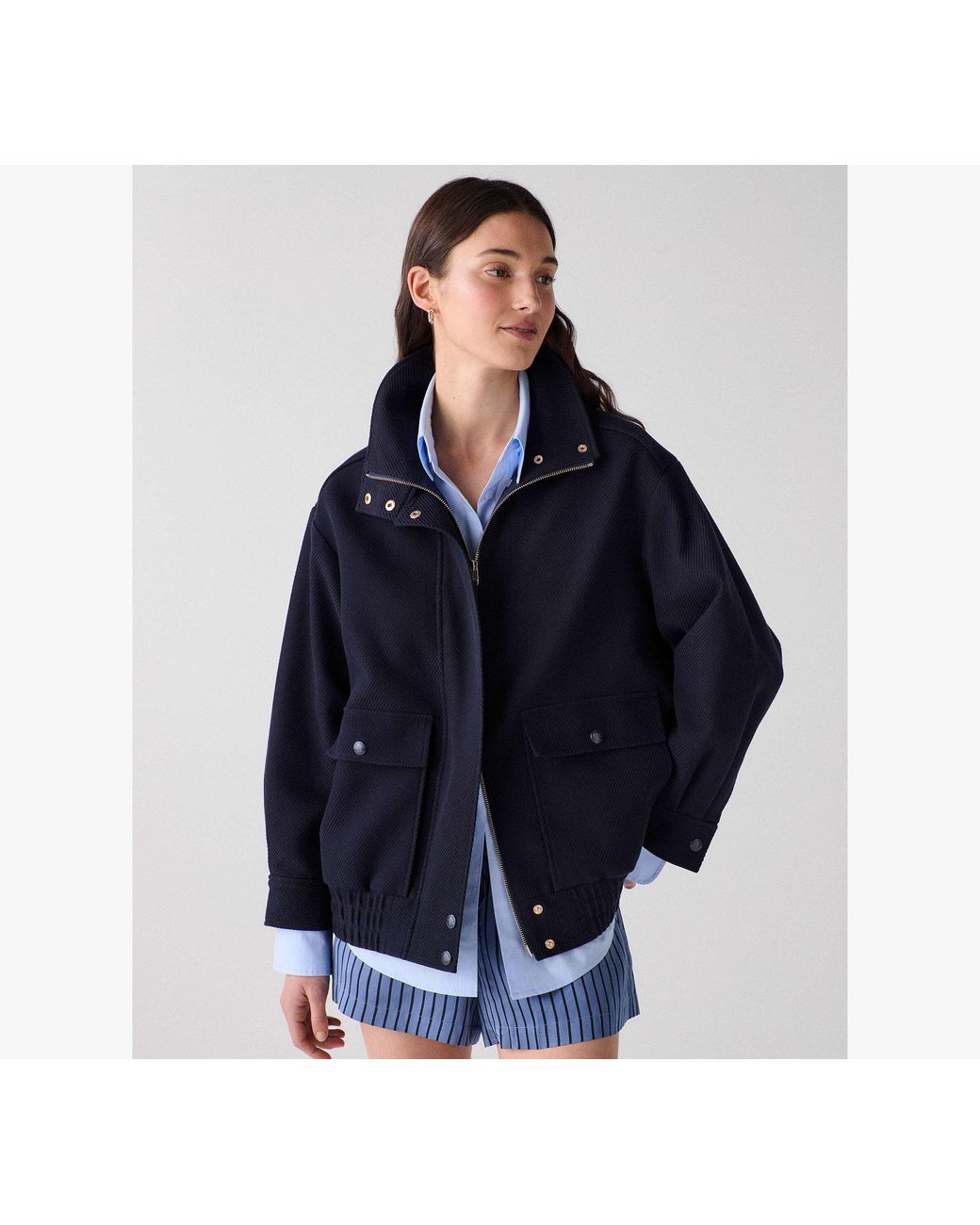 Kate Spade Blue Blouson Jacket