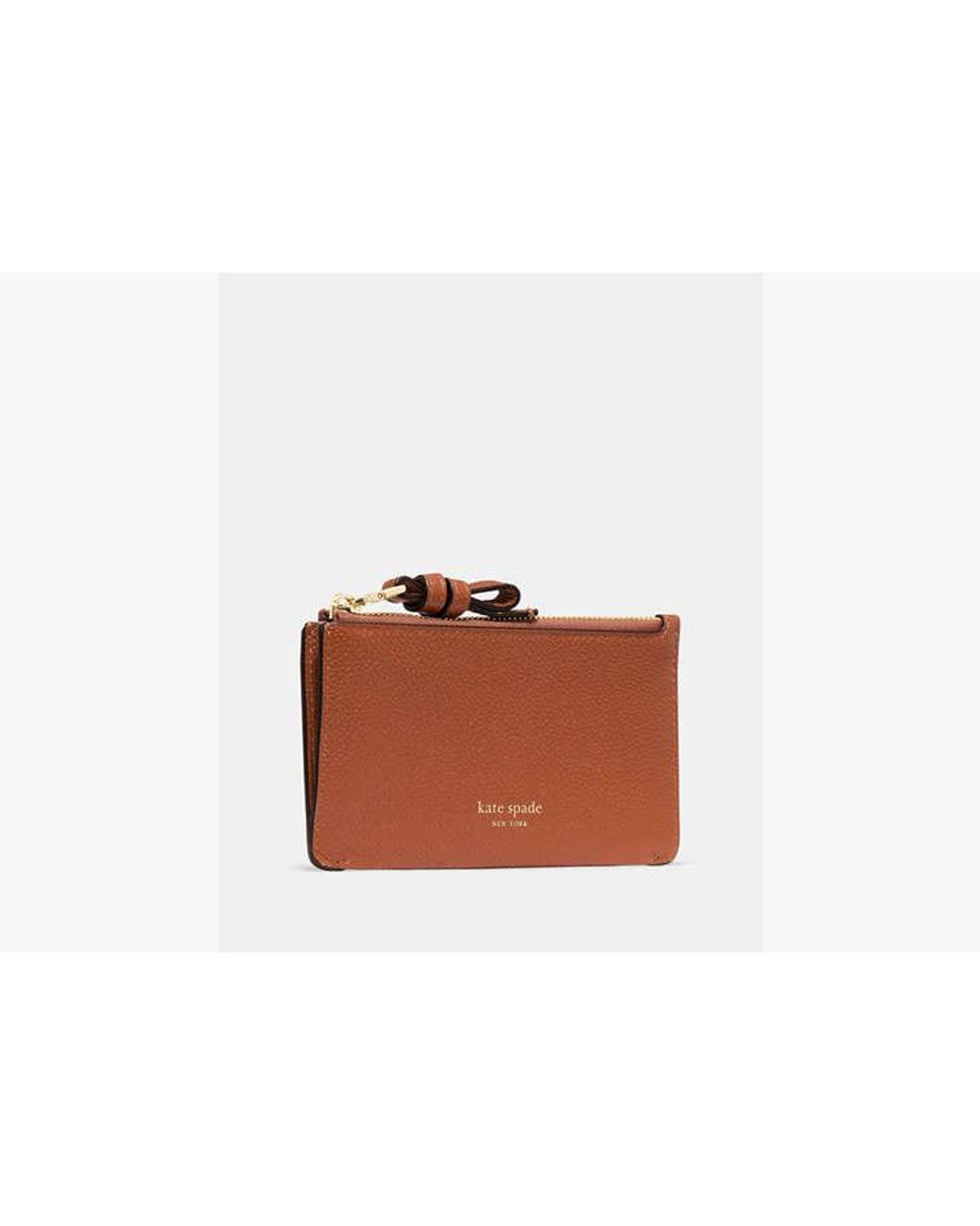 Kate Spade Brown Loop Zip Card Case