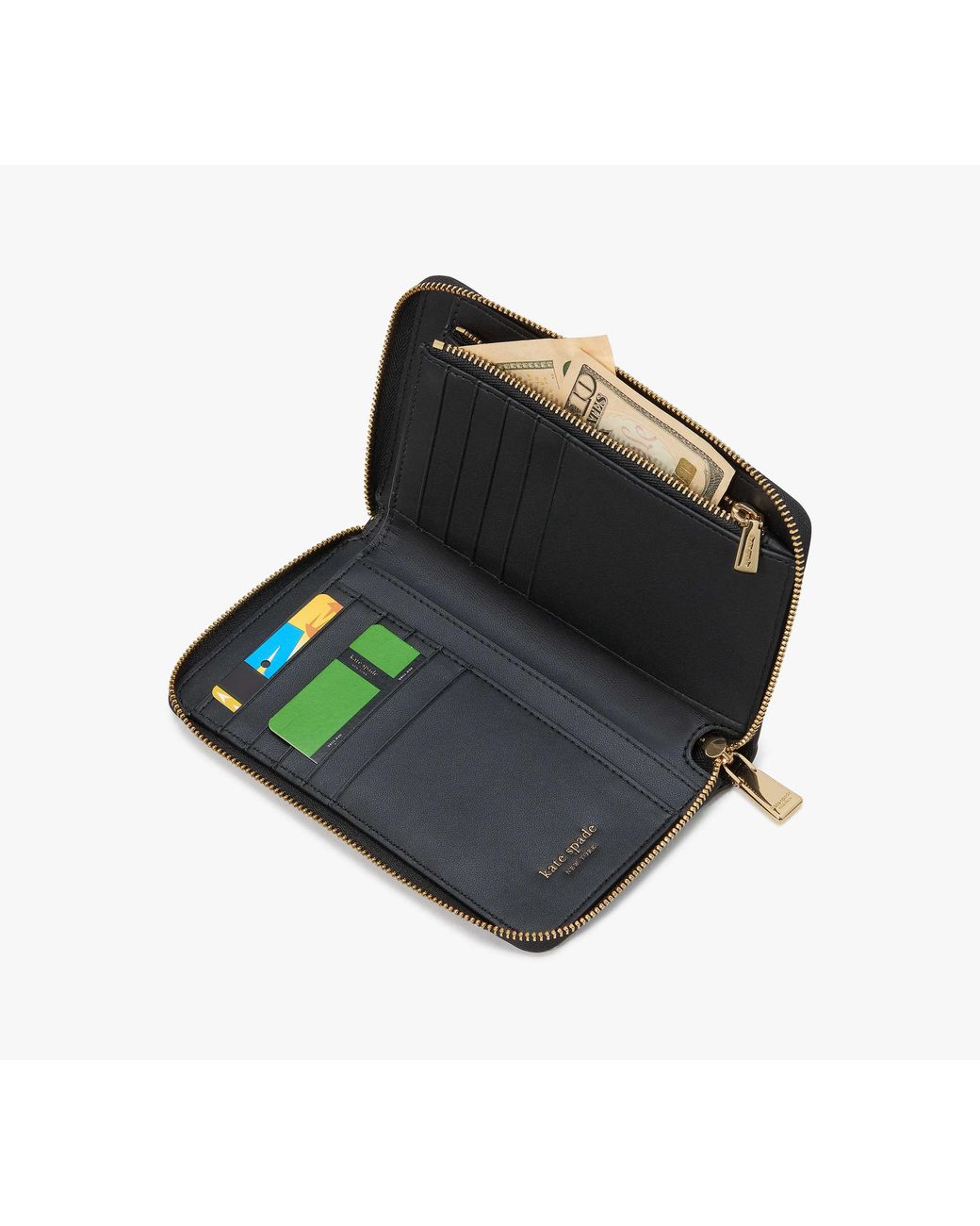Kate Spade Black Serena Medium Zip Around Wallet