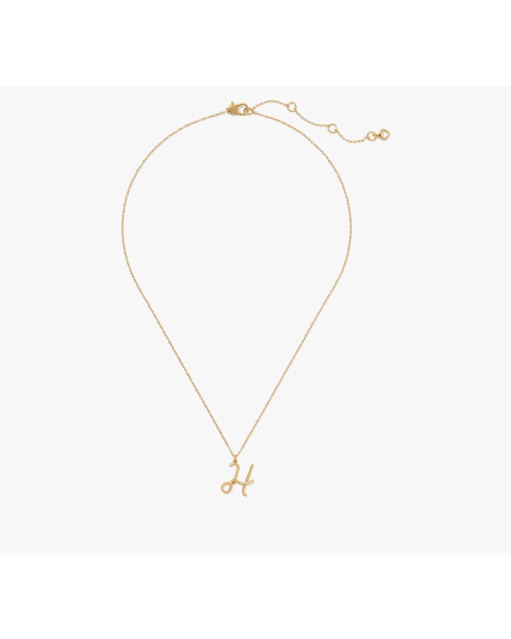 Kate Spade White Initial Script H Pendant