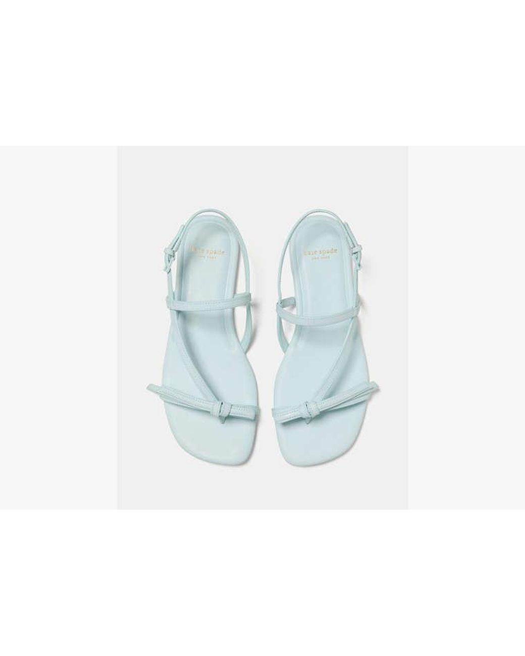 Kate Spade White Loop Flat Sandal