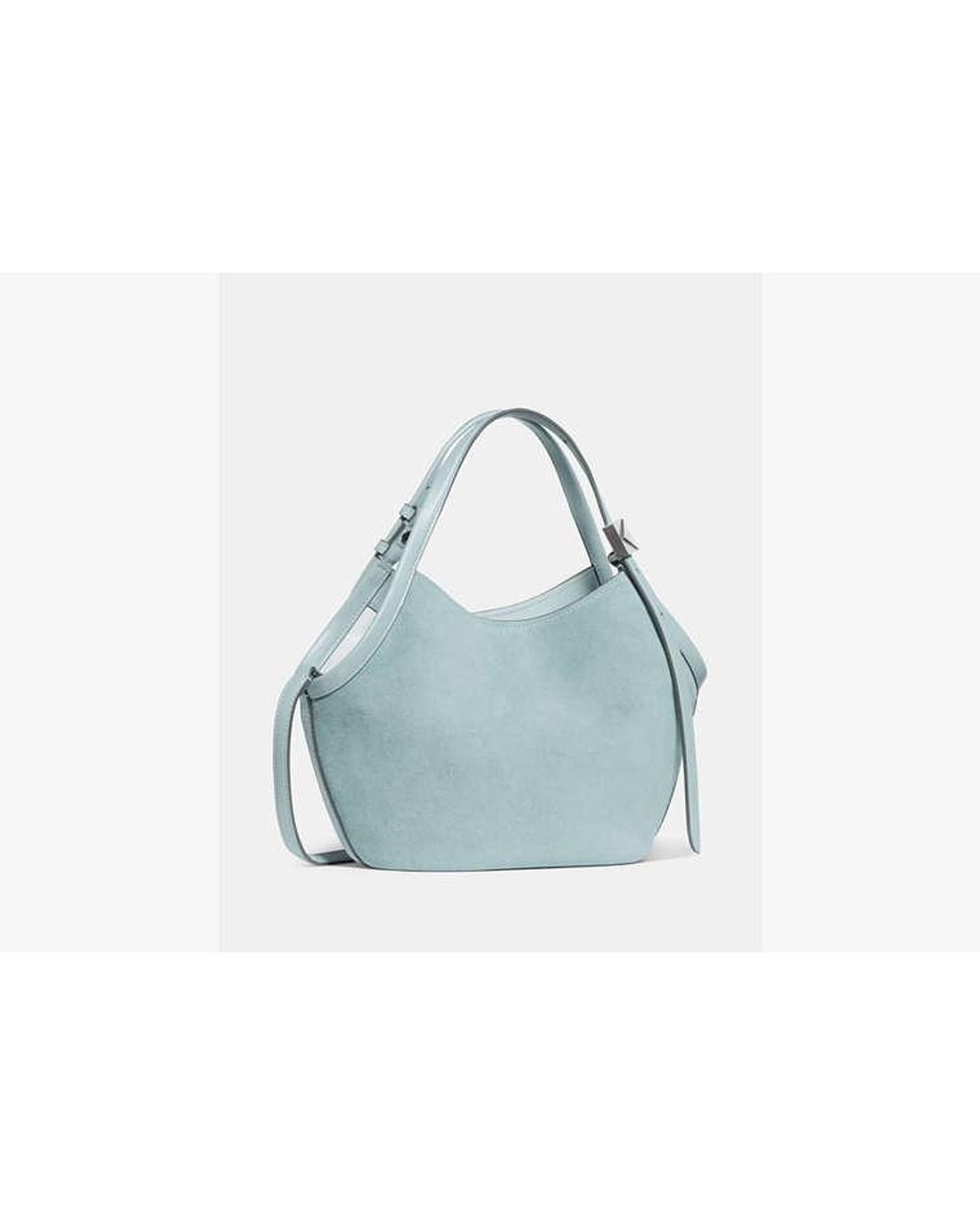Kate Spade Blue Deco Suede Small Tulip Tote Bag
