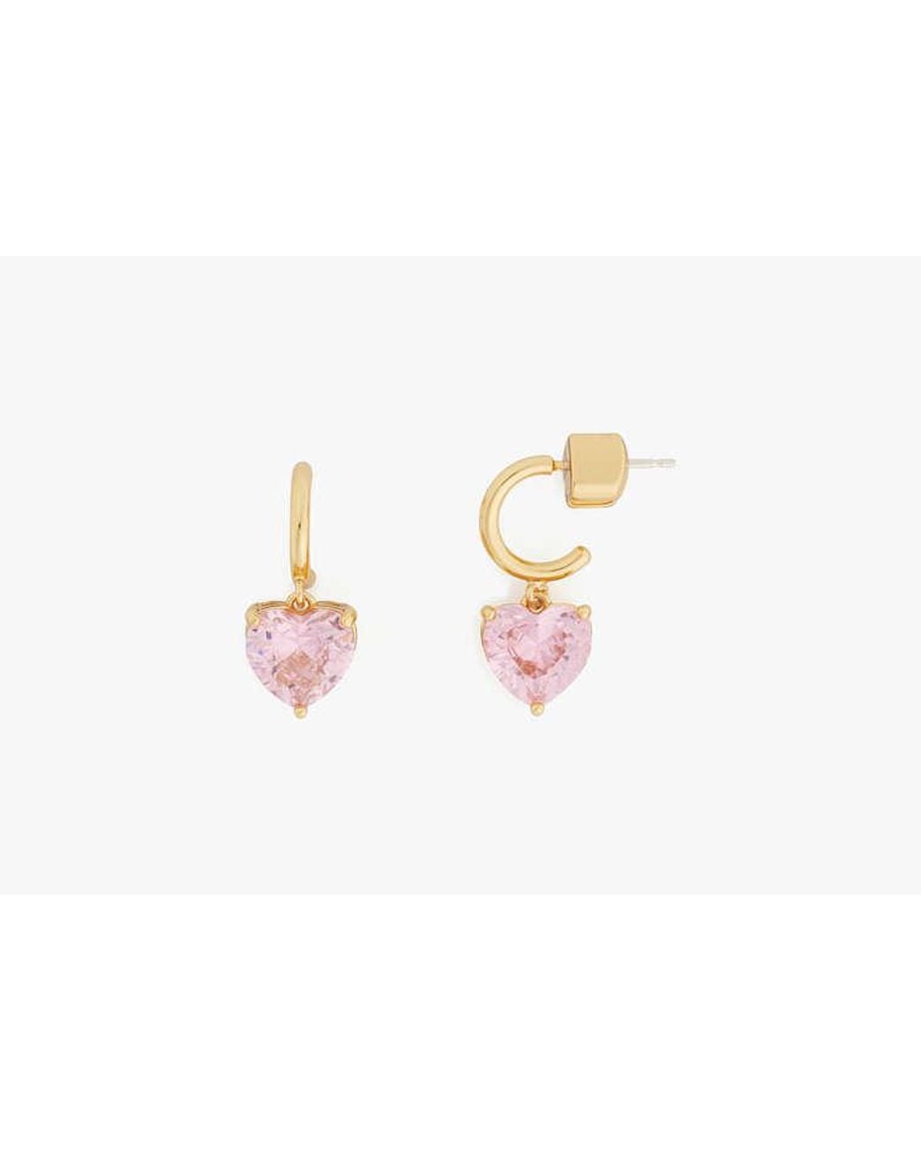 Kate Spade White Kate Spade My Love Heart Huggies Earring