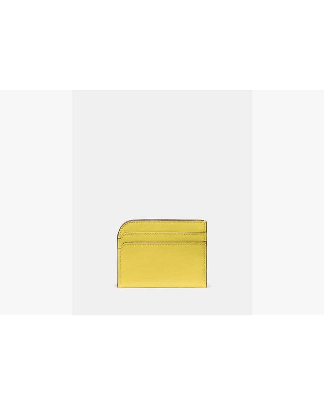 Kate Spade Yellow Devin Glazed Leather Card Holder