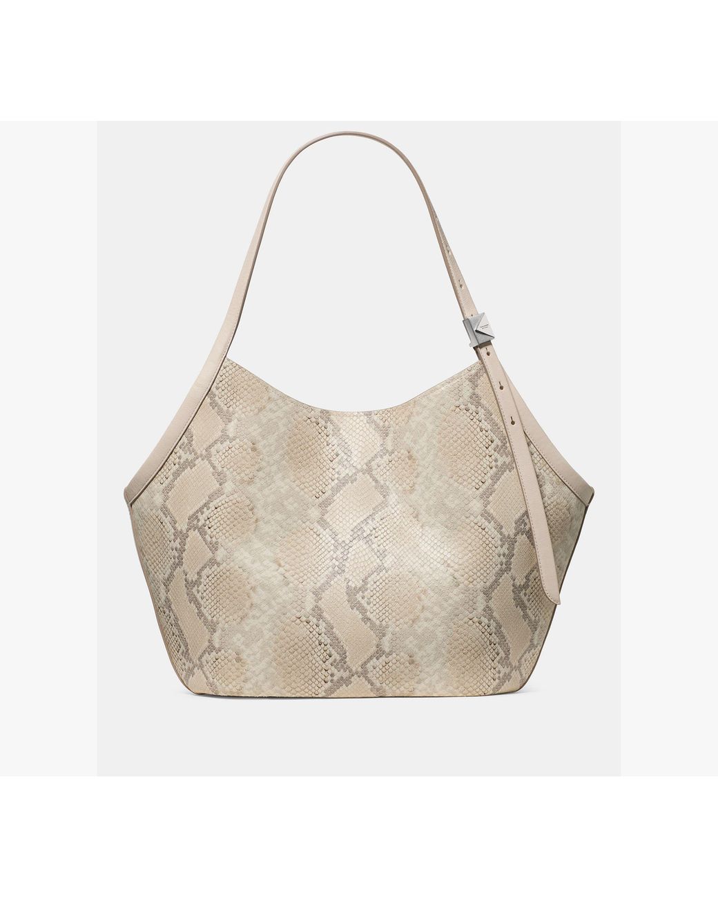 Kate Spade Natural Deco Snake Embossed Tulip Tote Bag