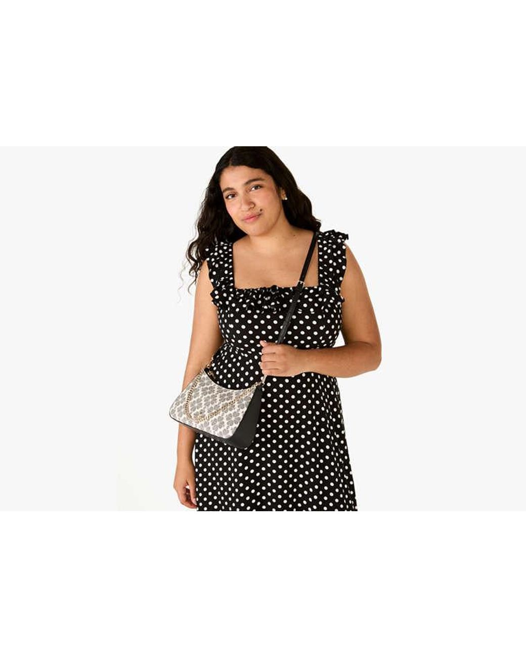 Kate Spade Gray Kate Spade Margot Spade Flower Medium Convertible Crossbody Bag