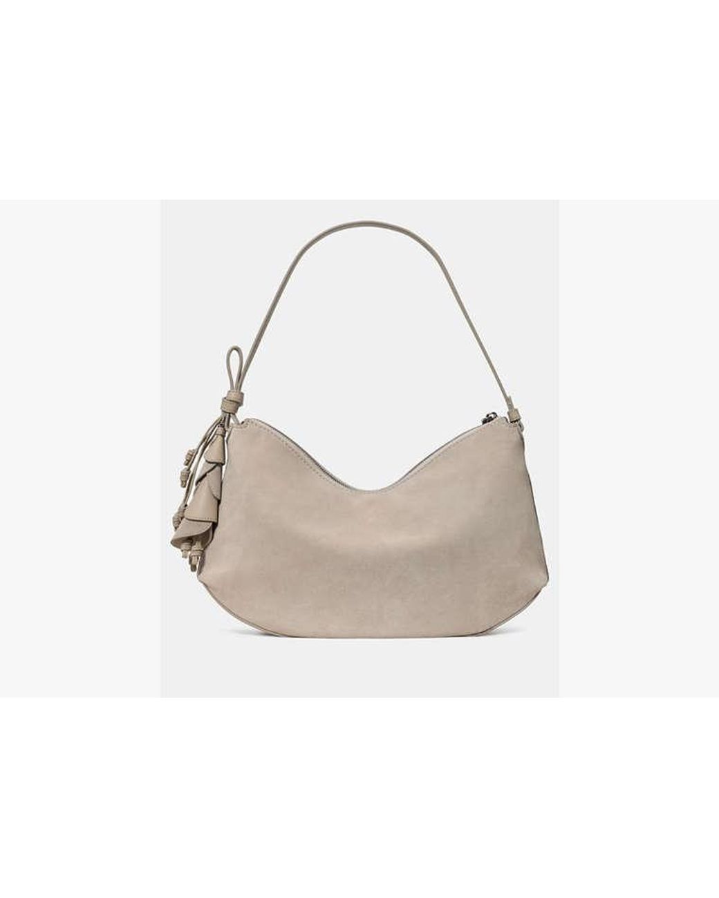 Kate Spade Natural Kate Spade Loop Suede Large Shoulder Bag