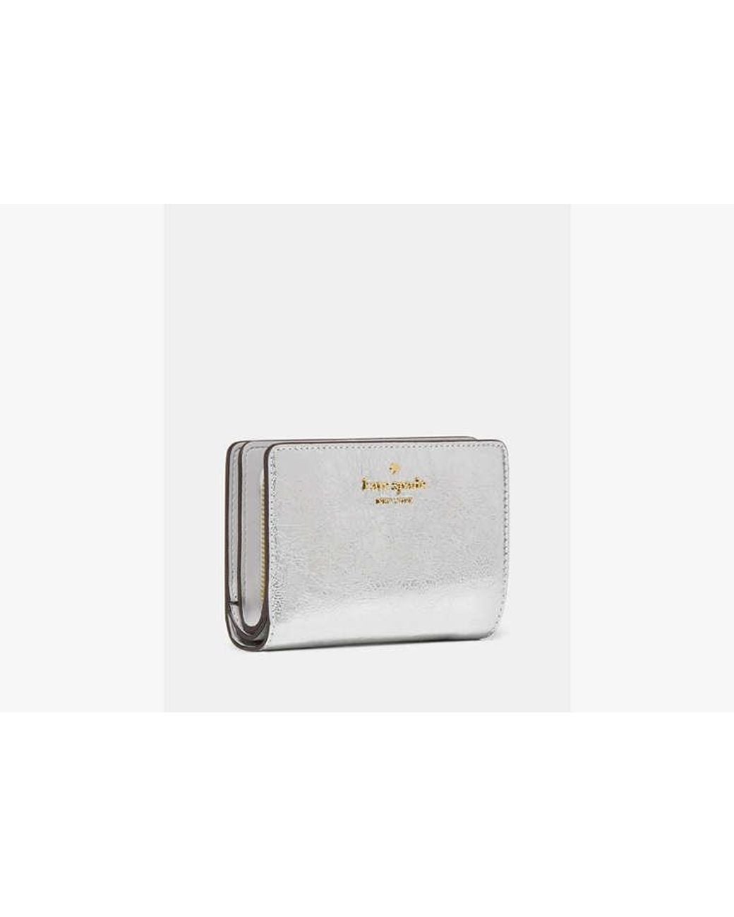 Kate Spade Gray Madison Metallic Medium Bifold Wallet