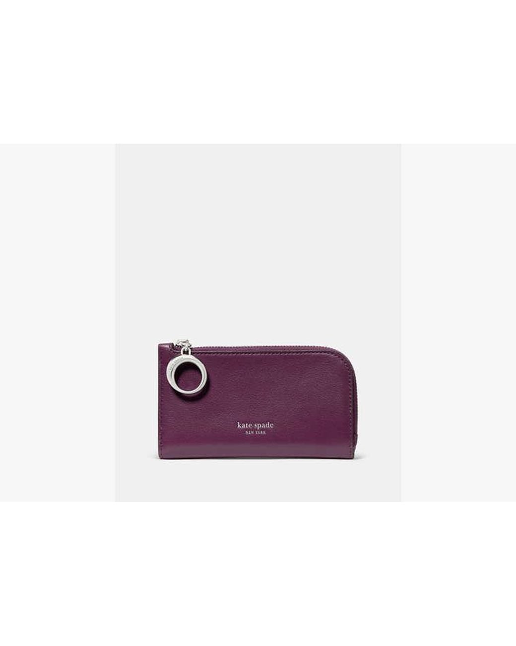 Kate Spade Purple Halo Fine Grain Leather Small Slim Bifold Wallet
