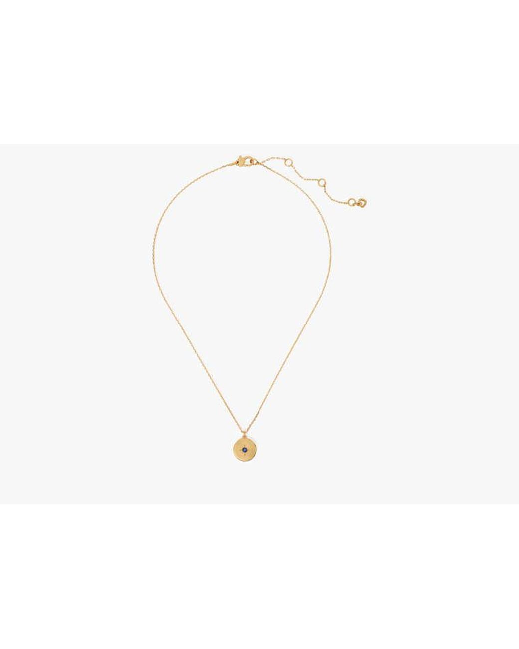 Kate Spade White Kate Spade The Color Spark Collection Fearless Medallion Necklace