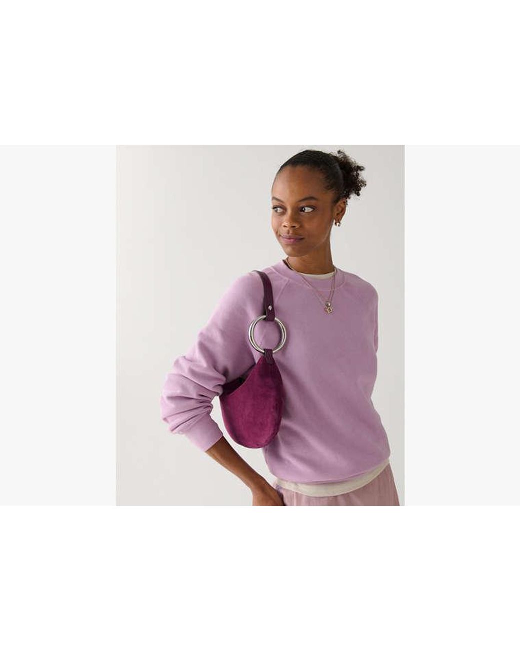 Kate Spade Purple The Suede Bangle Bag