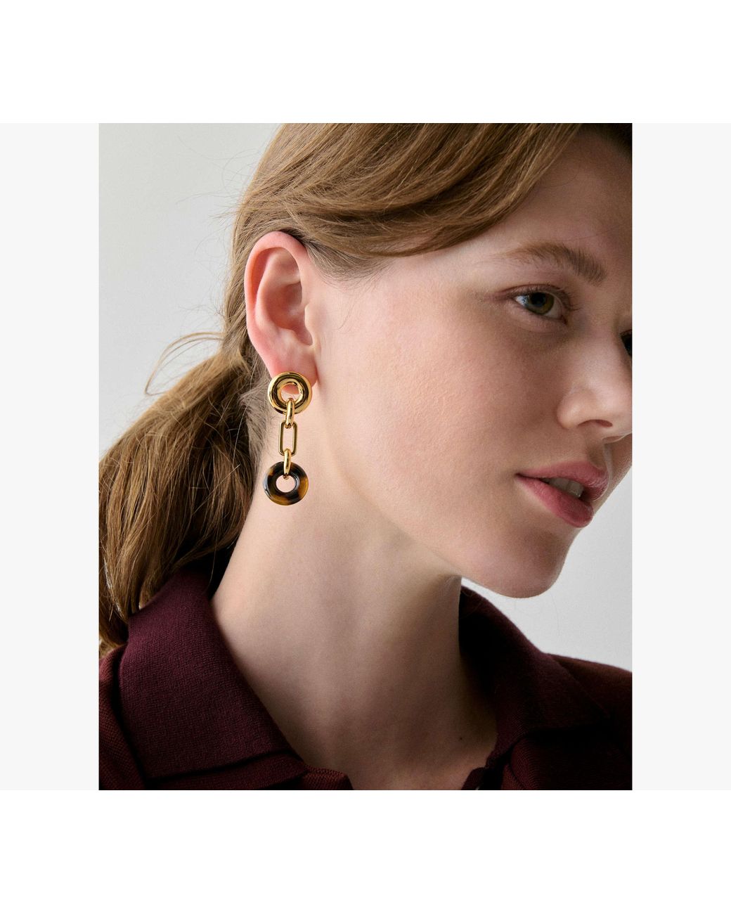 Kate Spade Metallic Interlock Linear Earrings