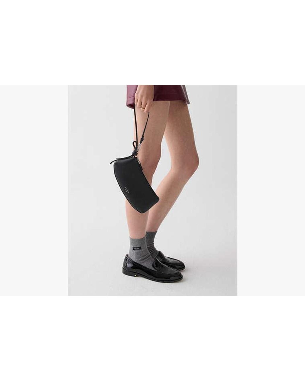Kate Spade Black Small Loop Zip Pochette Bag