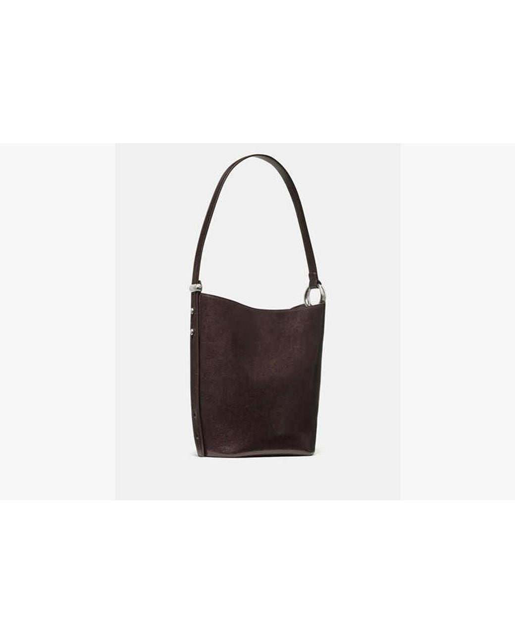 Kate Spade White Kate Spade Halo Glazed Leather Bucket Bag