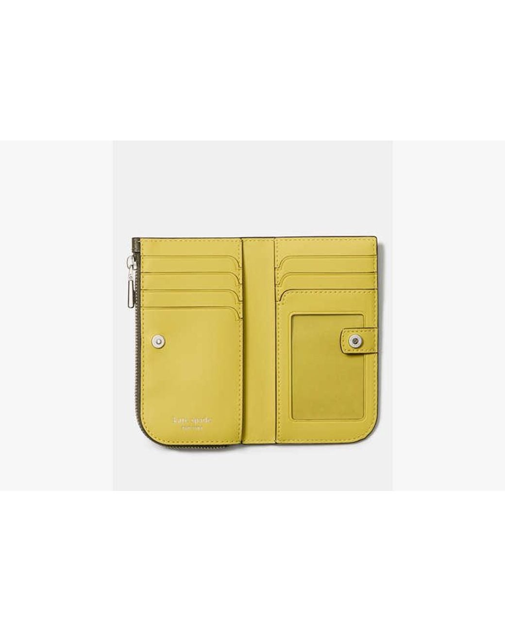 Kate Spade Green Devin Small Slim Bifold Wallet