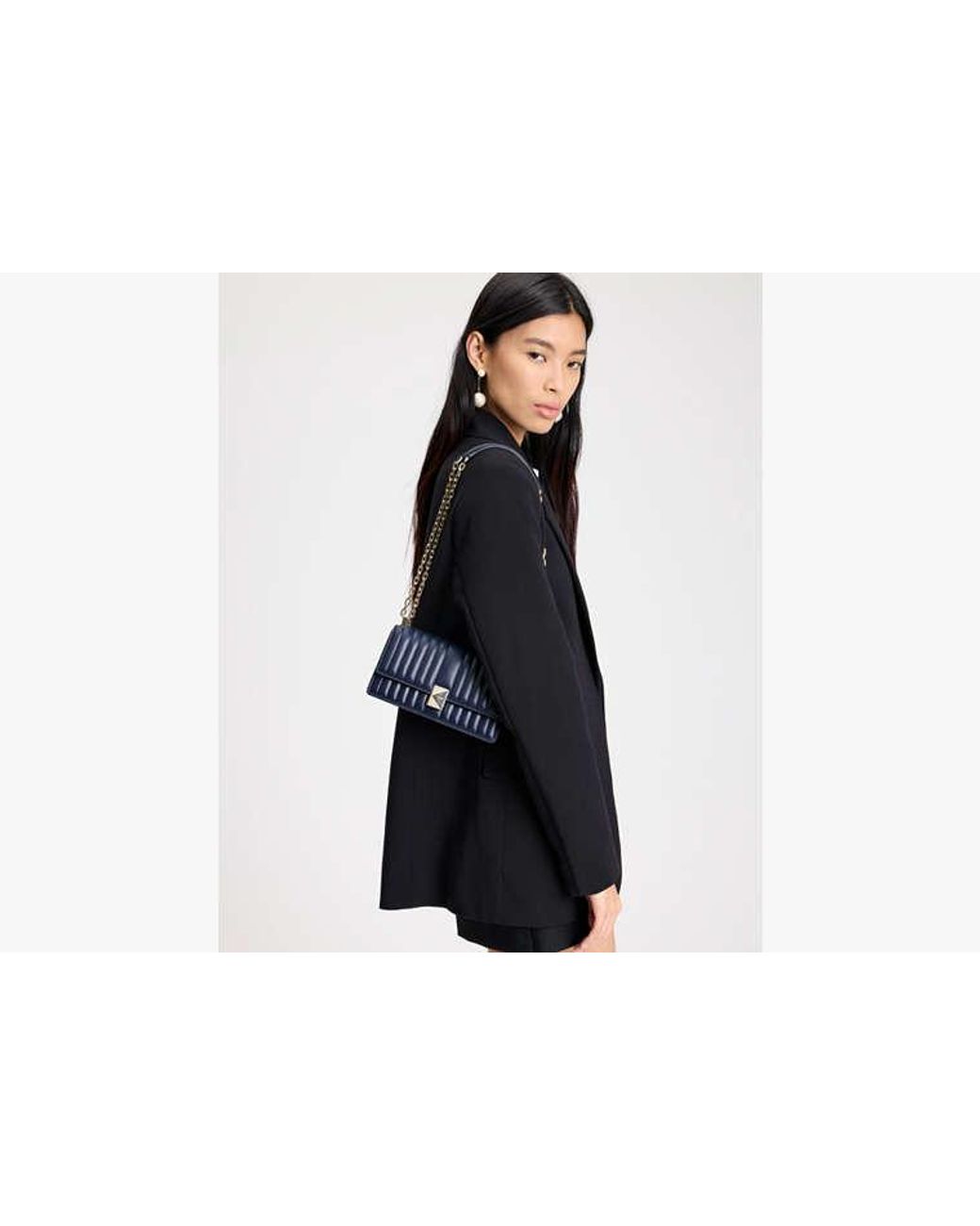 Kate Spade Blue Kate Spade Deco Quilted Mini Crossbody Bag