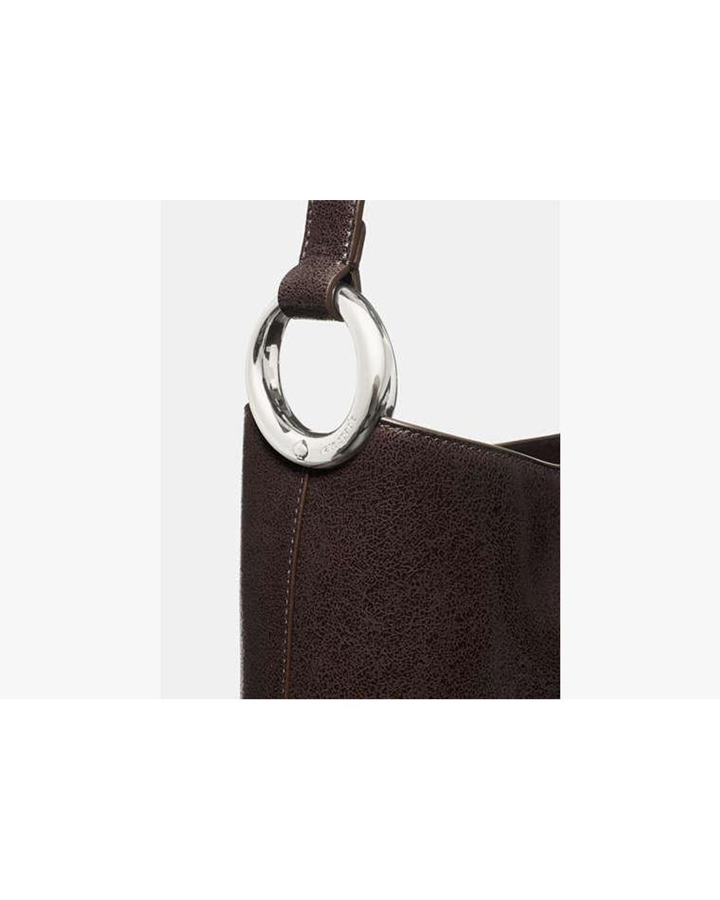 Kate Spade White Kate Spade Halo Glazed Leather Bucket Bag