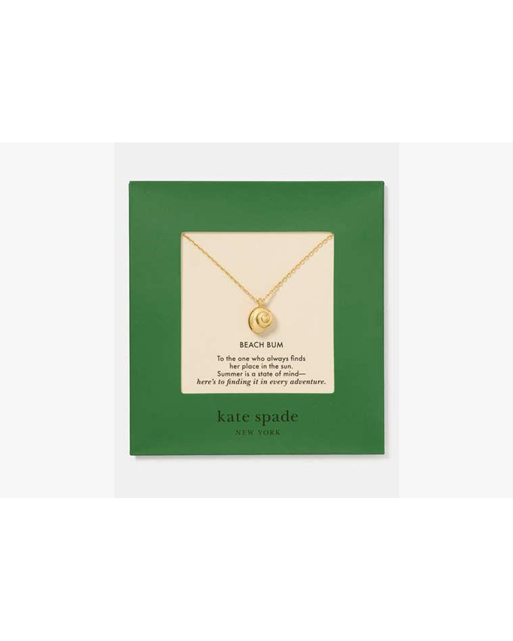Kate Spade White Kate Spade Gifting Beach Bum Pendant