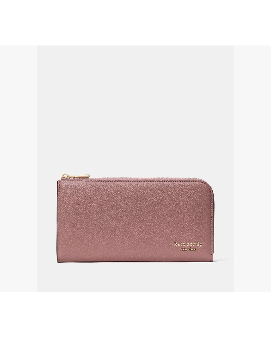 Kate Spade Purple Devin Pebble Zip Around Continental Wallet