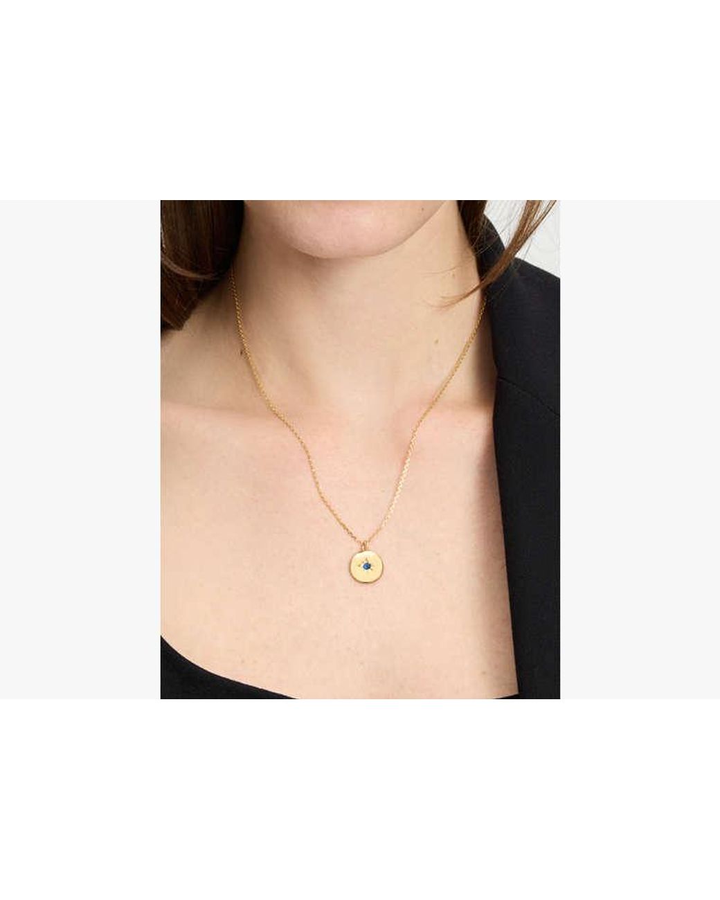 Kate Spade White Kate Spade The Color Spark Collection Fearless Medallion Necklace