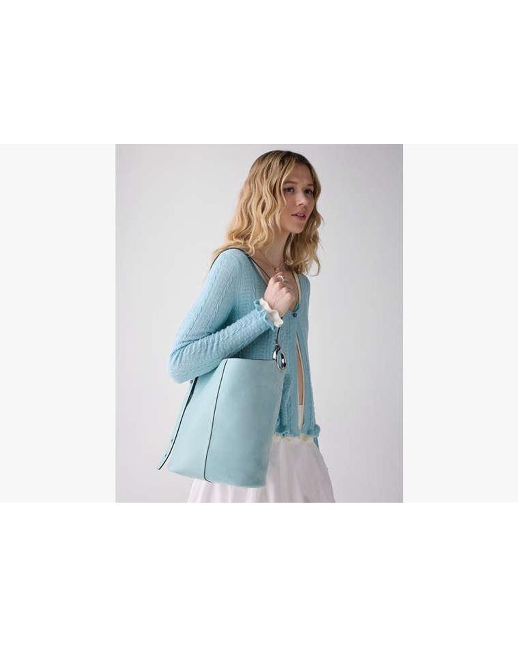 Kate Spade Blue Halo Suede Bucket Bag