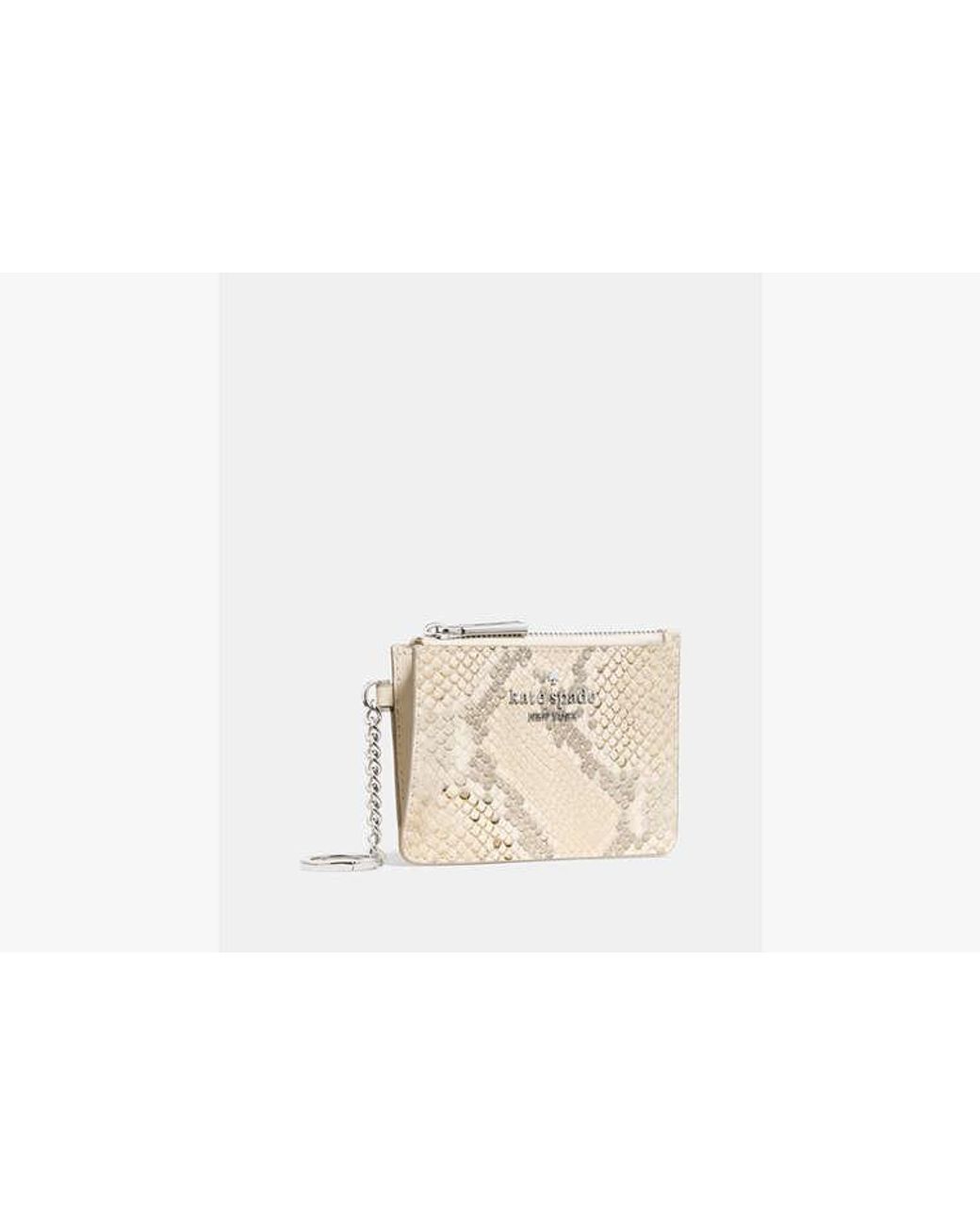Kate Spade Natural Kate Spade Snake Key Ring Card Holder