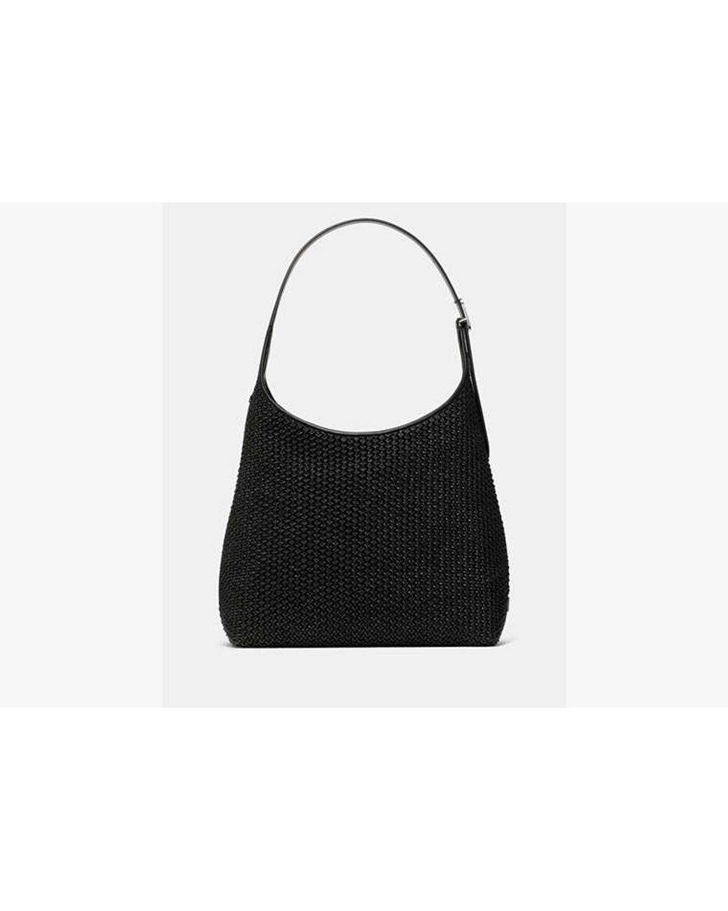 Kate Spade Black Kate Spade 454 Straw Large Shoulder Bag