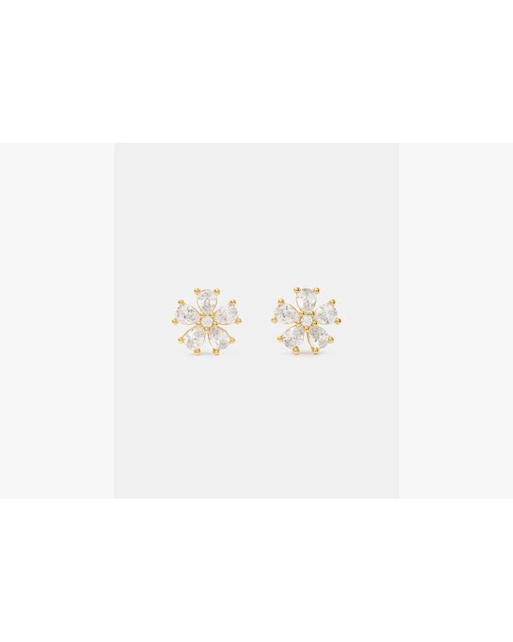 Kate Spade White Kate Spade You'Re A Gem Flower Studs