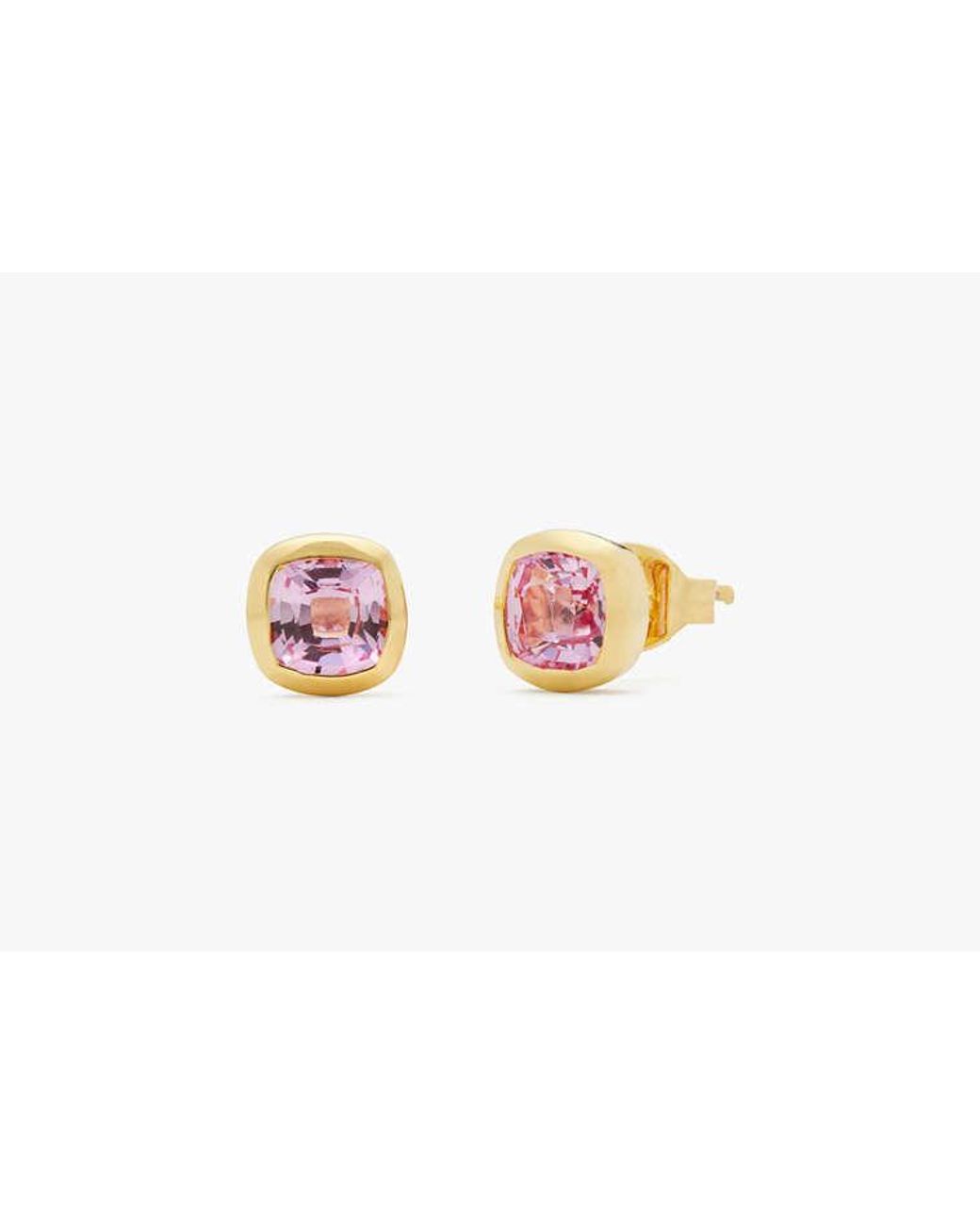 Kate Spade Pink Fine Time To Shine Gem Studs