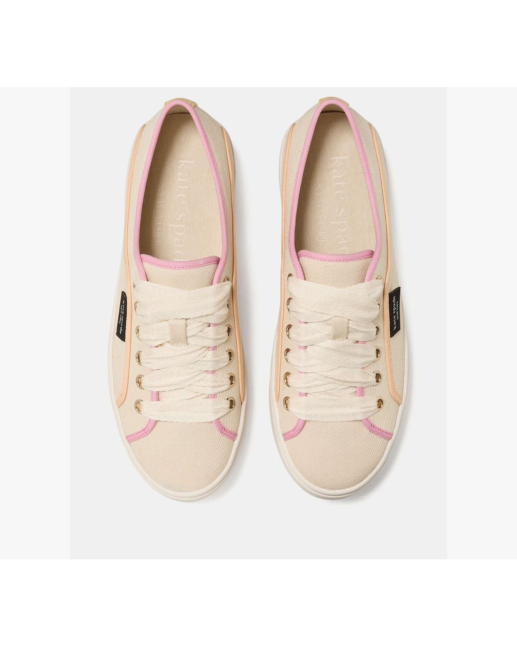 Kate Spade Outlet White Sam Icon Platform Sneaker