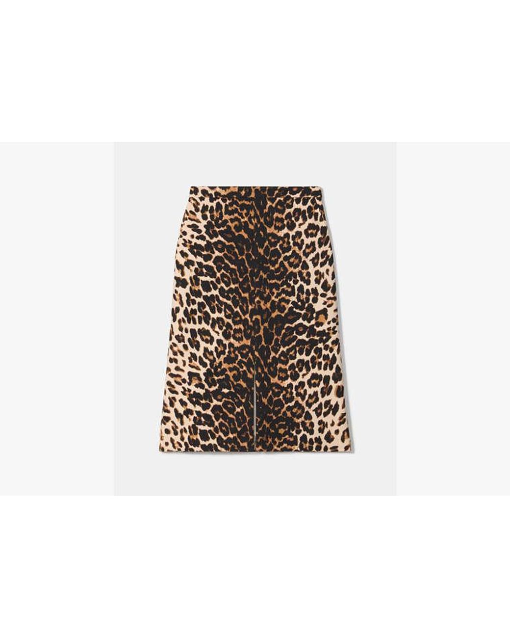 Kate Spade Brown Leopard Midi Skirt