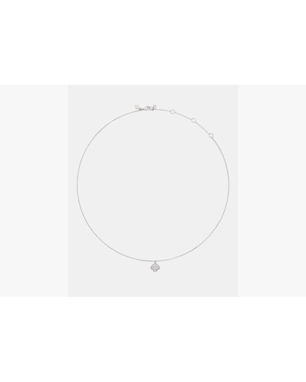 Kate Spade White Kate Spade Everyday Spade Pave Mini Pendant Necklace