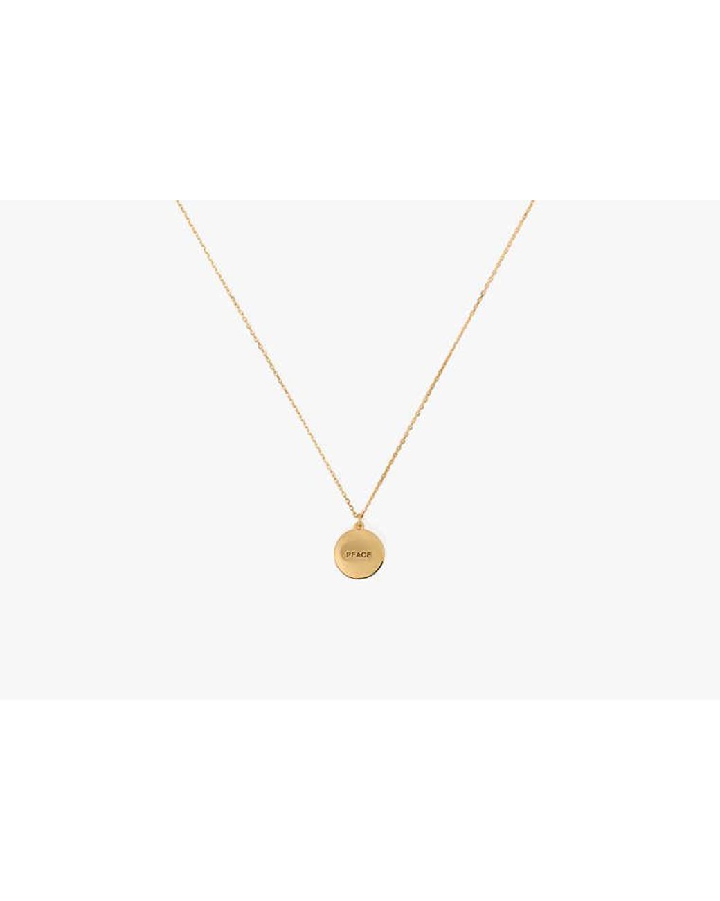 Kate Spade White Kate Spade The Color Spark Collection Peace Medallion Necklace