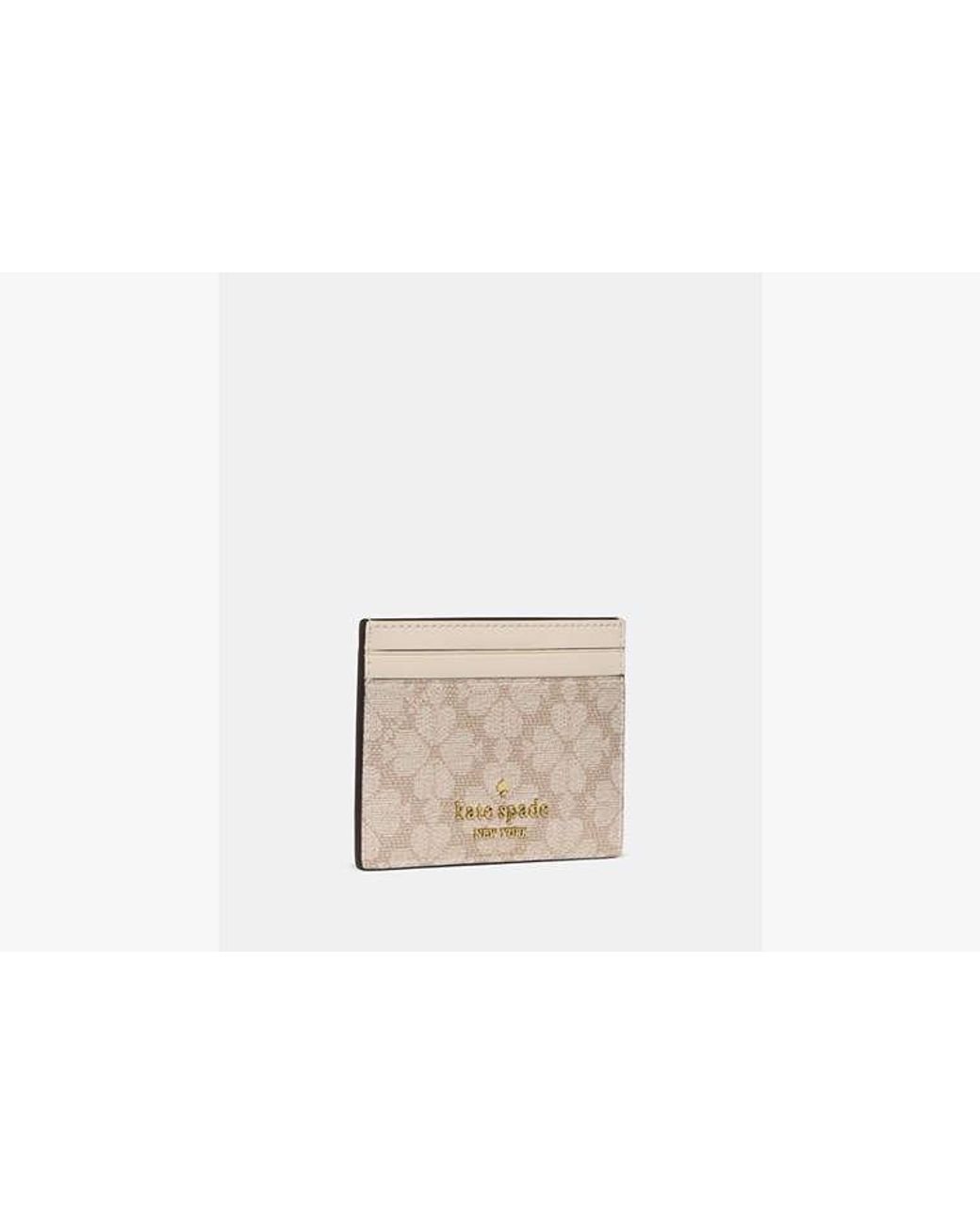 Kate Spade White Kate Spade Spade Flower Small Slim Card Holder