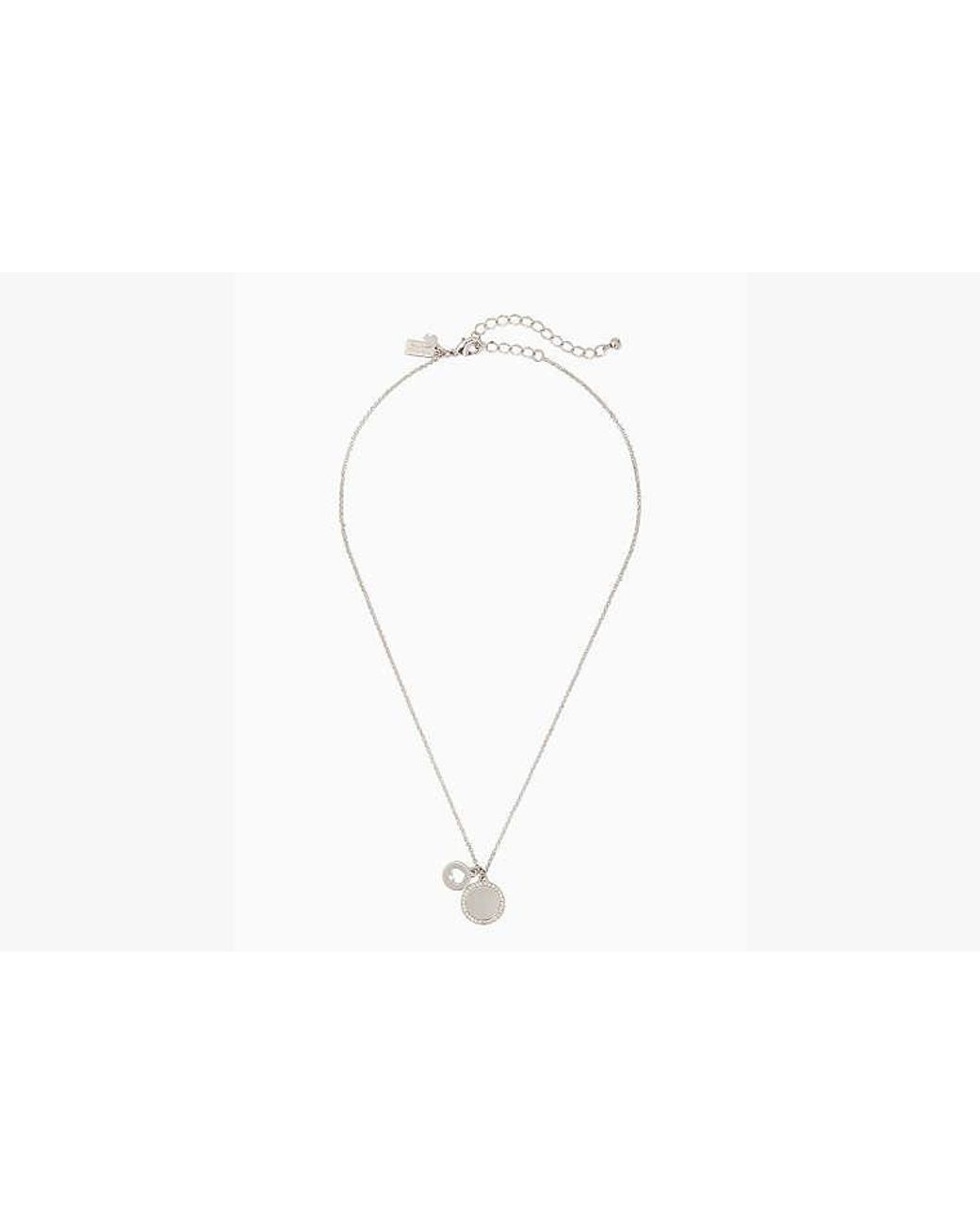 Kate Spade White Spot The Spade Pave Charm Pendant