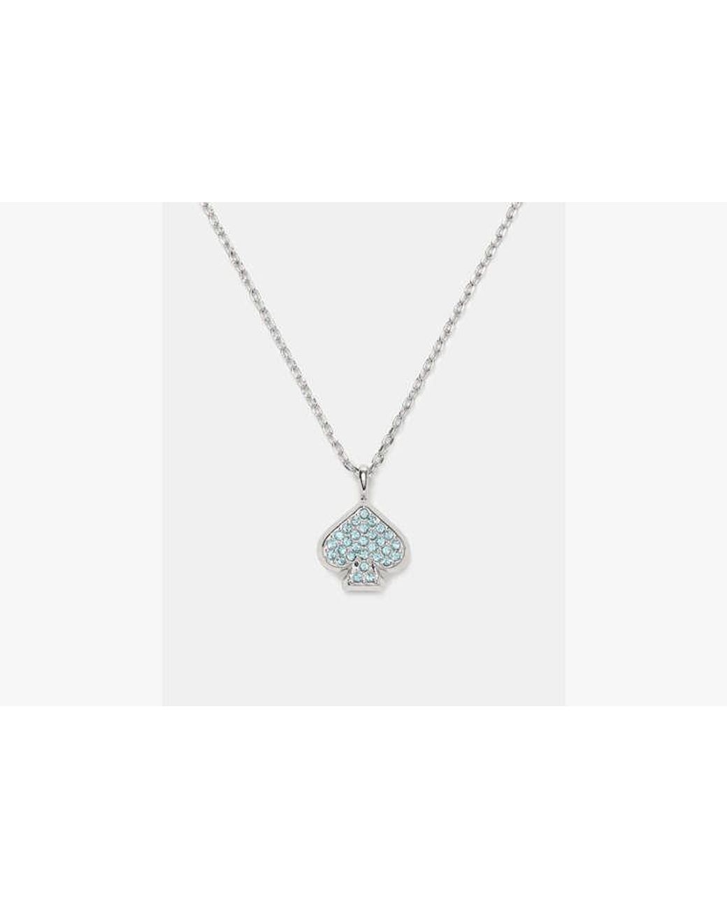 Kate Spade White Kate Spade Everyday Spade Pave Mini Pendant